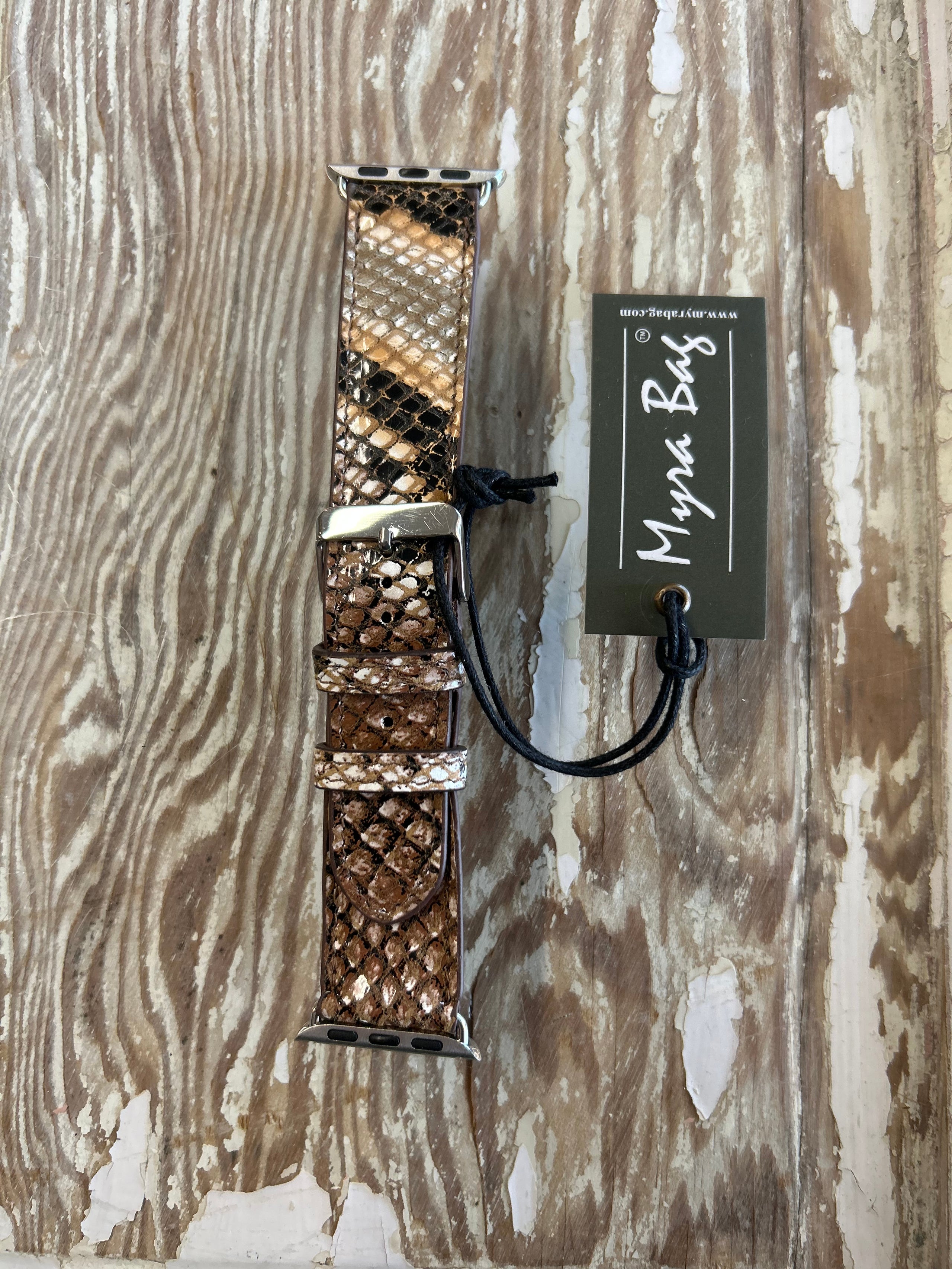 Myra Bag Tickery Limited Edition Snake Print Watch Band Apple Watch 38 40mm